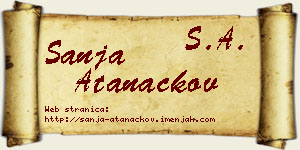 Sanja Atanackov vizit kartica